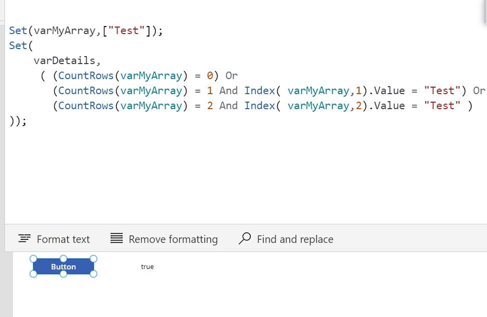 Boolean logic in Power Apps