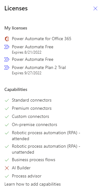 power automate licenses Power Automate Licenses