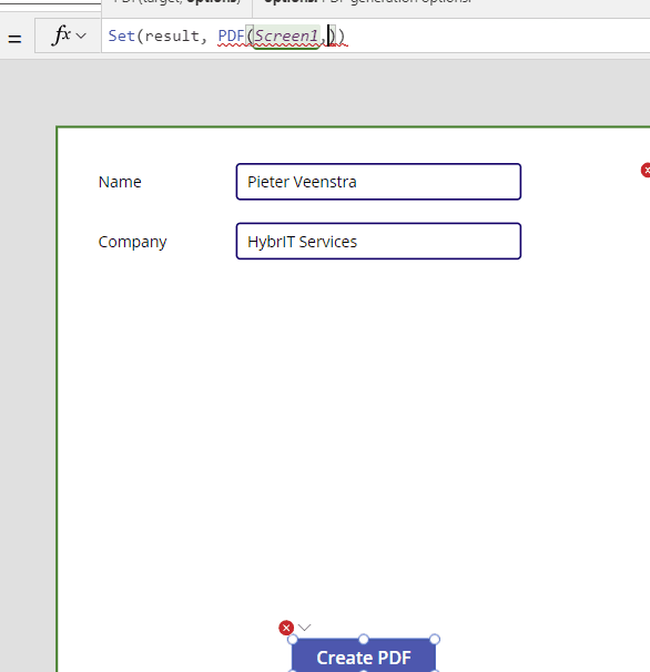 options of the pdf function Options of the PDF function