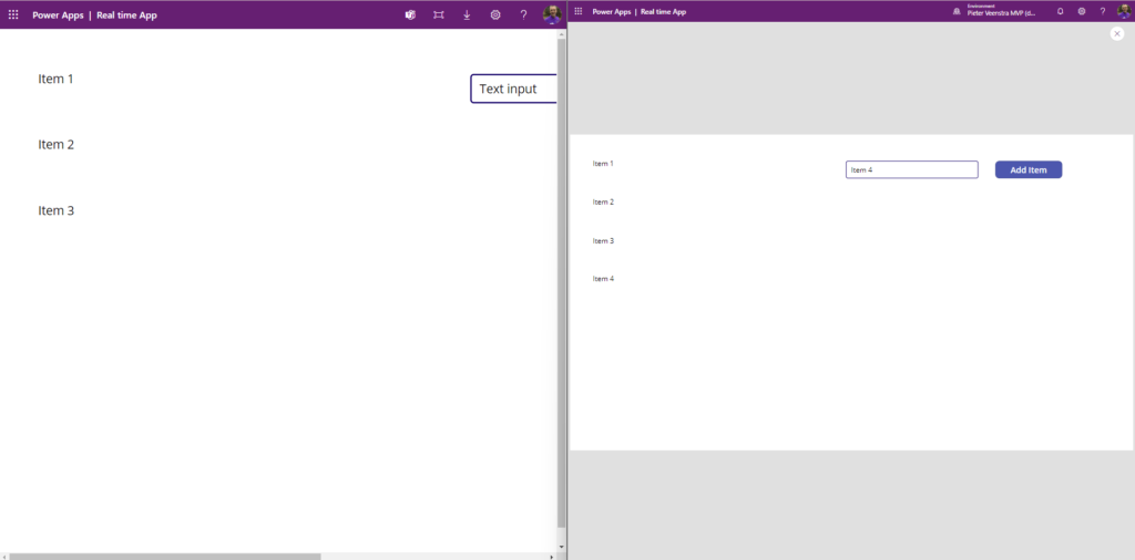 App not updating as data has been updated Create multi user real time apps in Power Apps