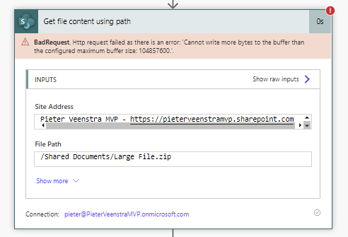 image 8 Copy large files from SharePoint to Azure Blob Storage using Power Automate