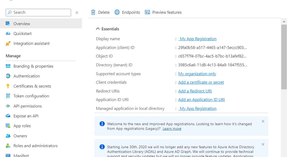 My App Registration