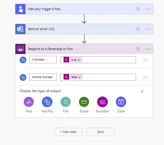 flow with boolean responses Flow with boolean responses