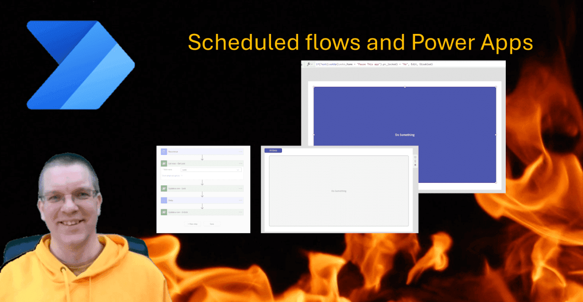 A scheduled flow that locks an app