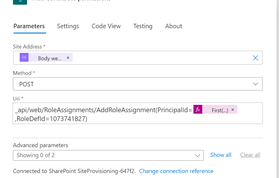 replace contribute parameters 3 Add contribute permissions