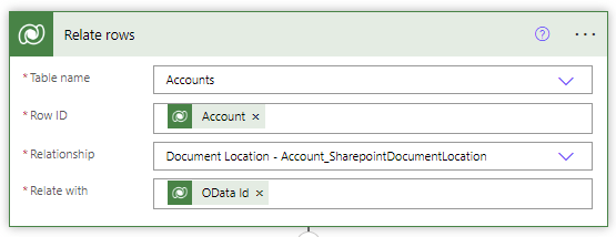 correctly configured relate action Relationships in Dataverse managed with Power Automate