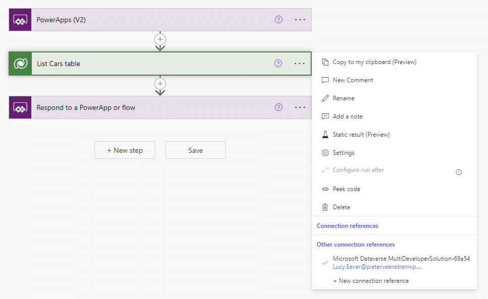 flow with connection reference Flow with connection Reference