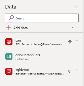 stored procedure listed as a datasource
