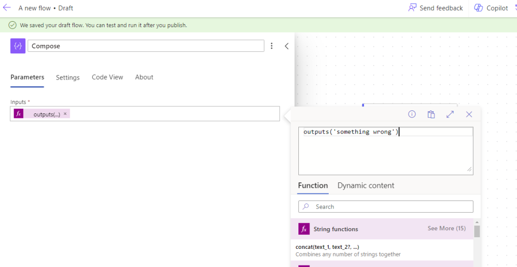 save an invalid flow Save an invalid flow