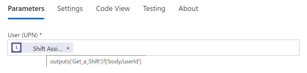 shift assigned to Get the user id from the shift
