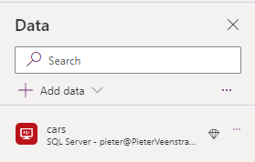 Data source with SQL Server Table