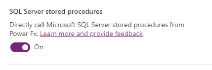 SQL Server stored procedure feature