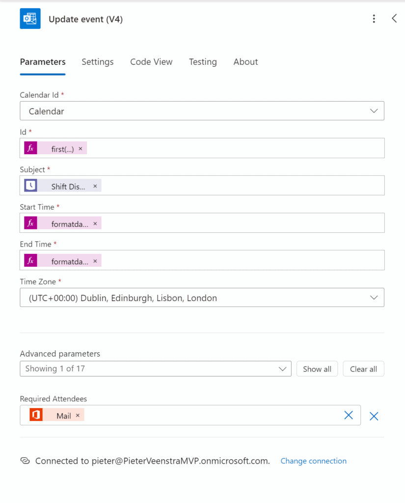 synchronise microsoft shifts update event Synchronise Microsoft shifts Update event