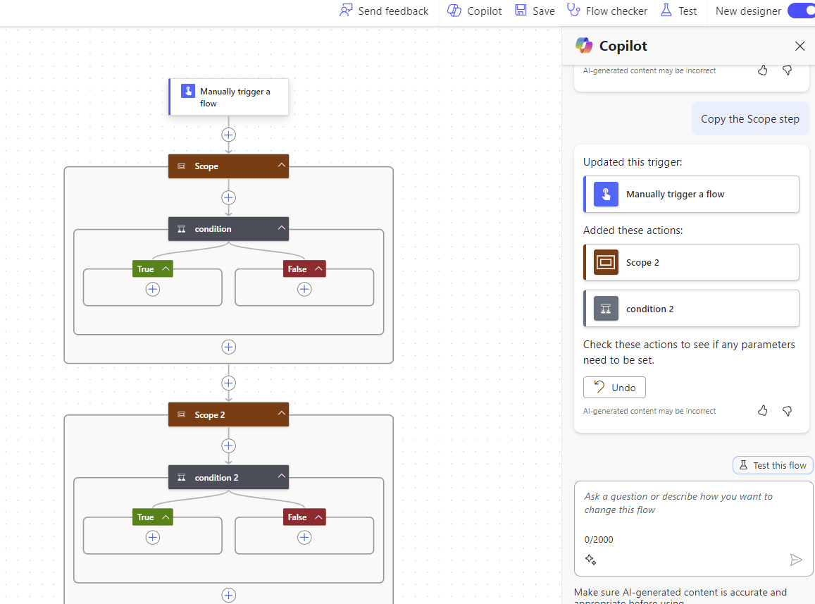 Using Copilot to copy our scope step