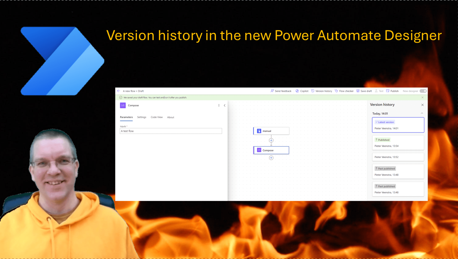 version history in the new power automate designer Version History in the new Power Automate Designer