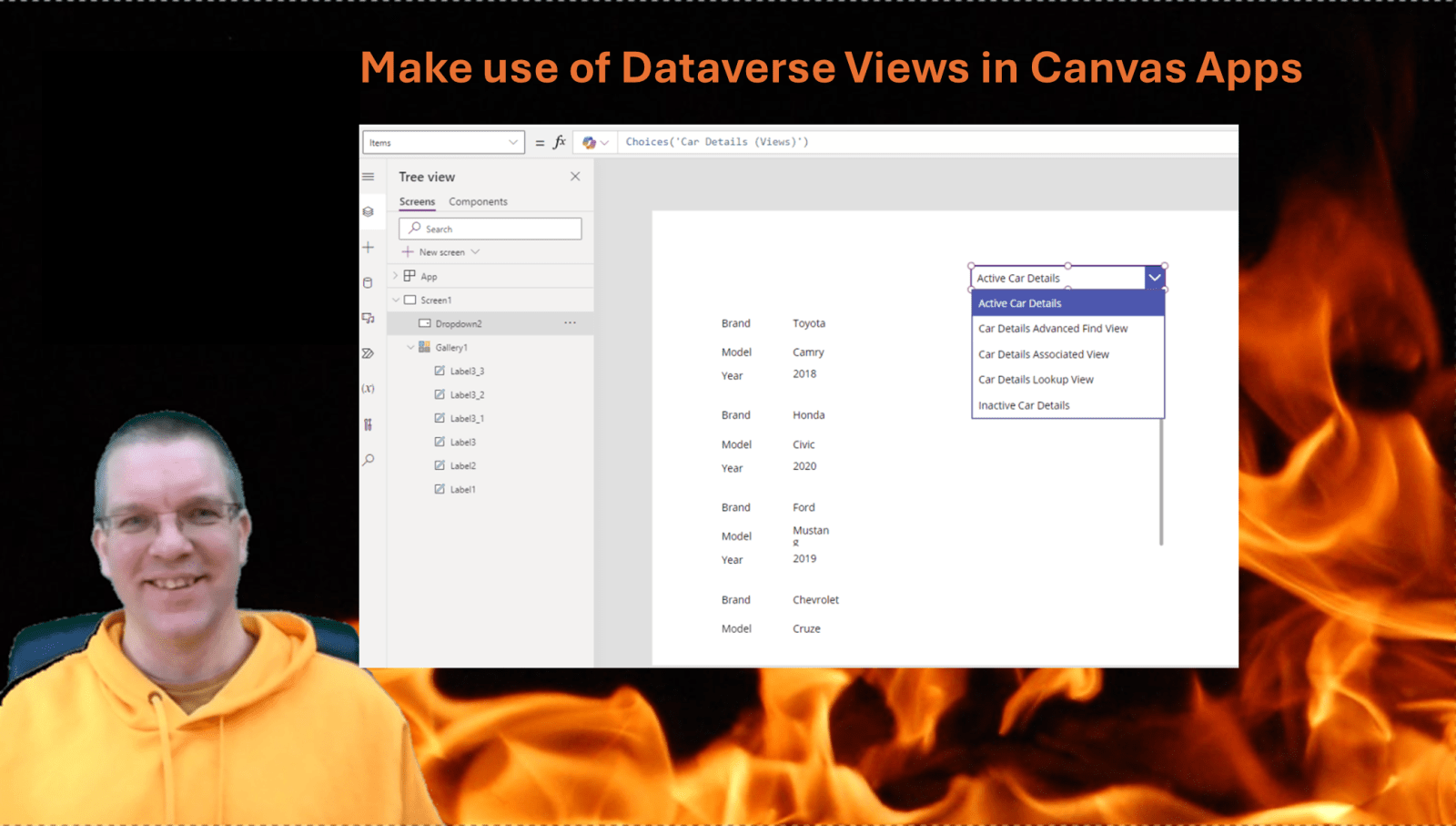 Make use of Dataverse Views in Canvas Apps