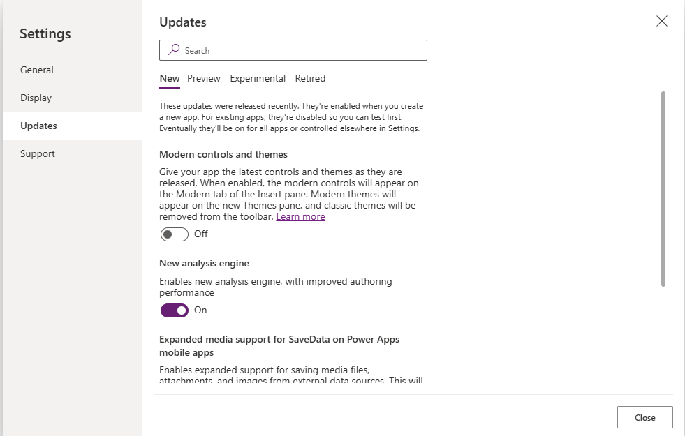 New analysis engine feature enabled