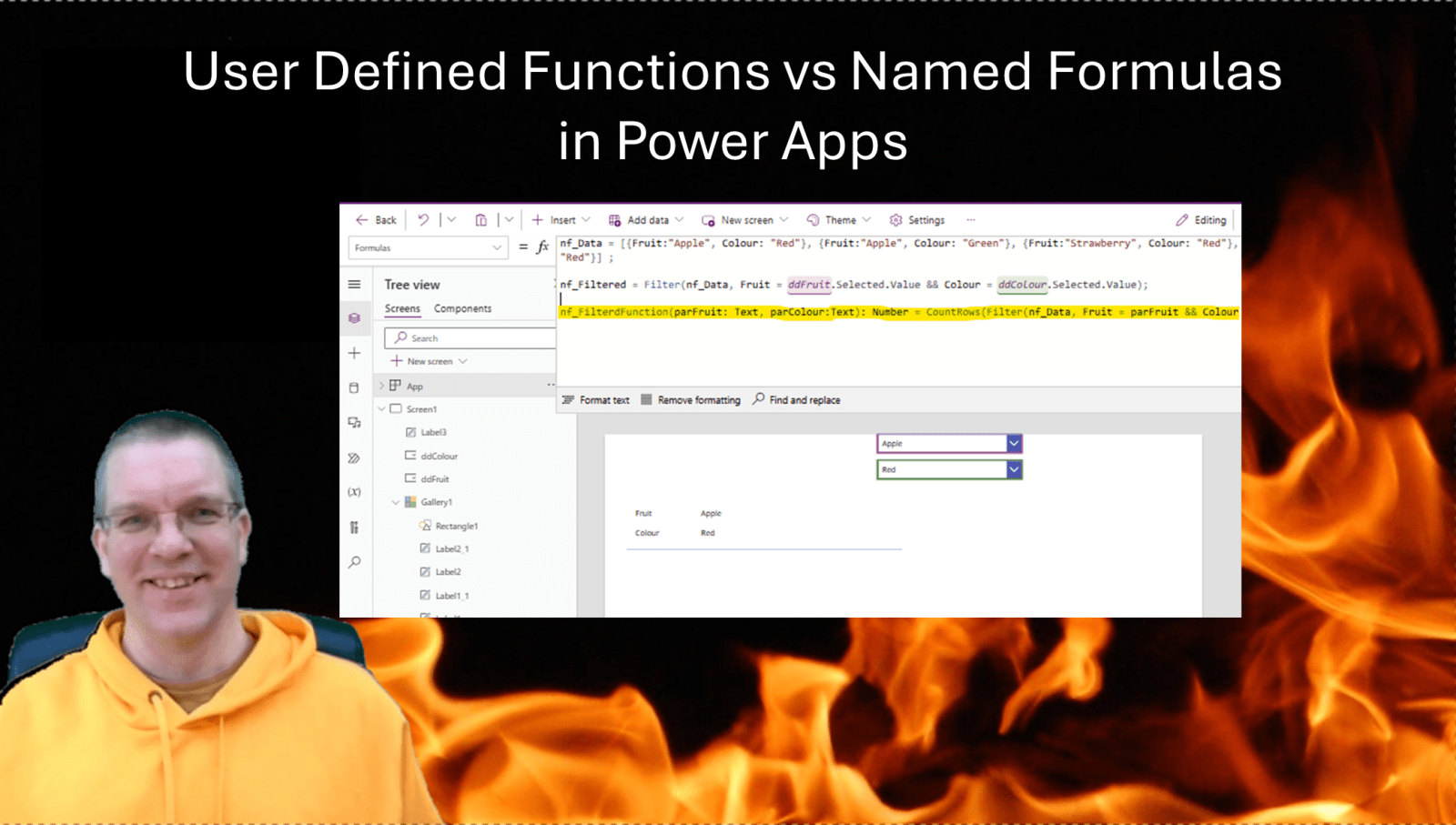 User Defined Functions vs Named Formulas in Power Apps