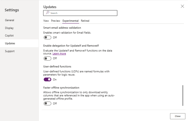 User Defined Functions as Preview feature