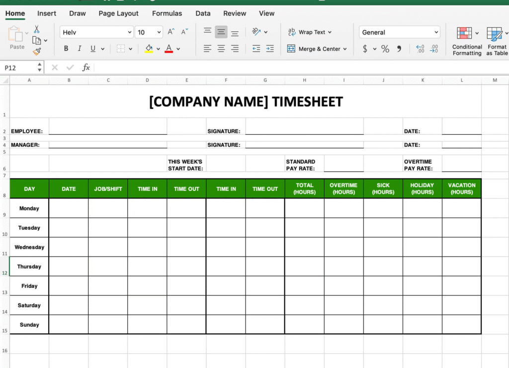 Business Critical Applications example - Timesheets