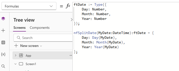 image 8 User Defined Types in Power Apps