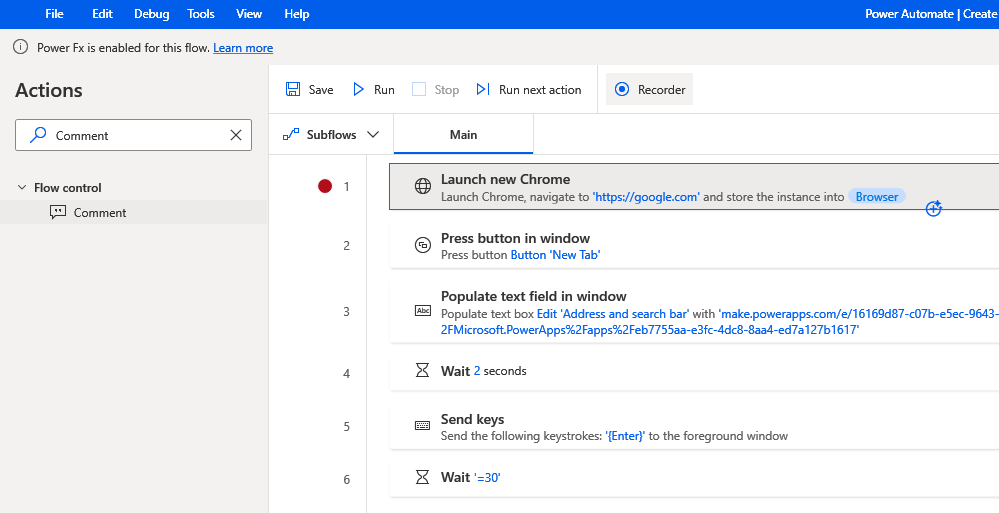 image 16 Start automated testing in Power Automate Desktop