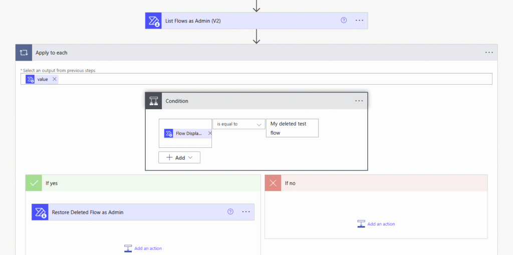 Restore deleted flows in Power Automate