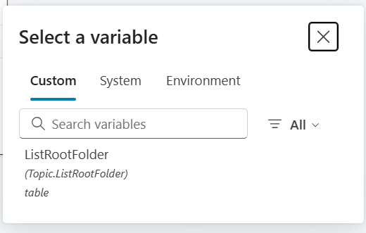 image 109 Select a variable in Copilot