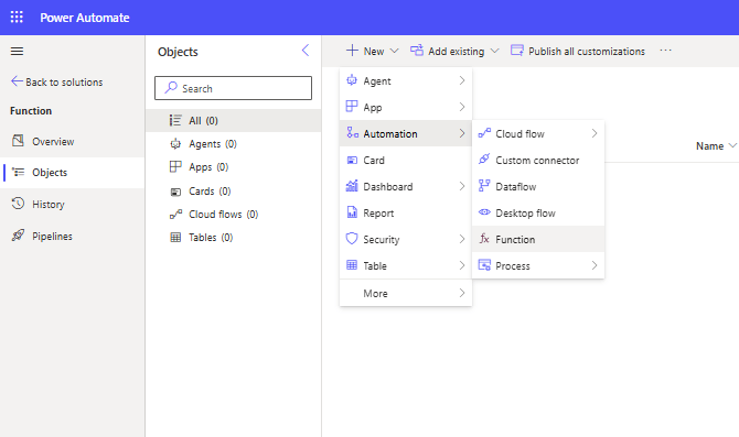 Create a custom Power Fx function