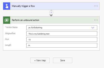 Configure the unbound action