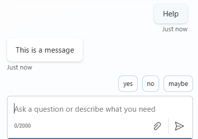 A message returned by my agent