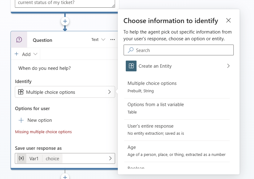 Other Question options in my activities