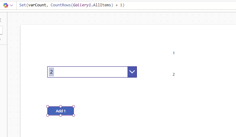 Update a combo box  through code