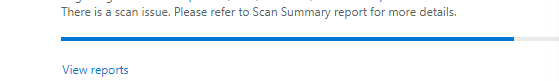 There is a scan issue. Please refer to Scan Summary report for more details