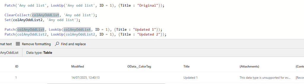 image 10 Set vs ClearCollect in Power Apps