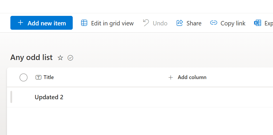 image 12 The SharePoint list is updated