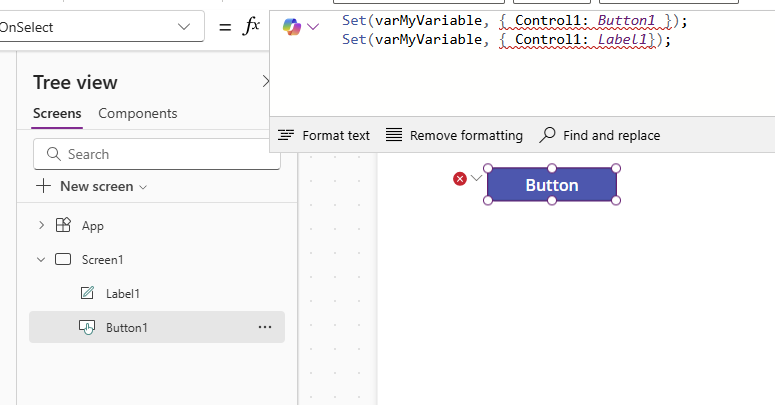 Variables with Incompatible Type in Power Apps