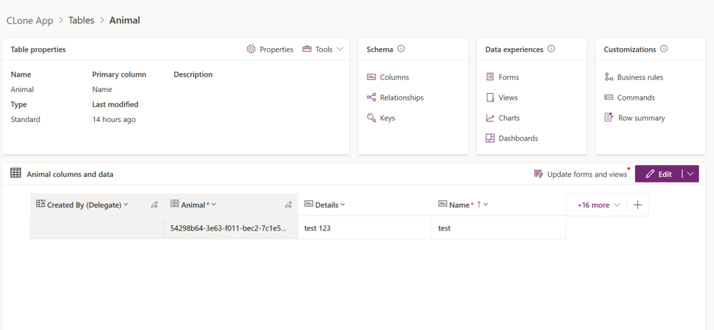 image 22 Create a table in Dataverse