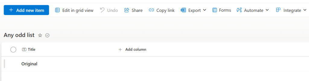 image 5 Update made in the SharePoint list using Patch