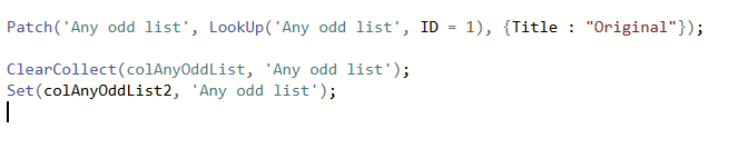 image 7 Set vs ClearCollect in Power Apps