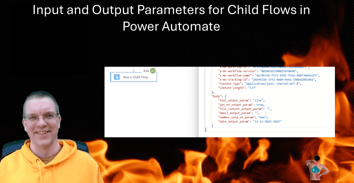 image 19 Input and Output Parameters for Child Flows in Power Automate
