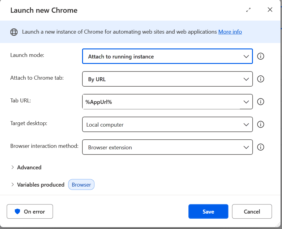 Attach to an existing browser session