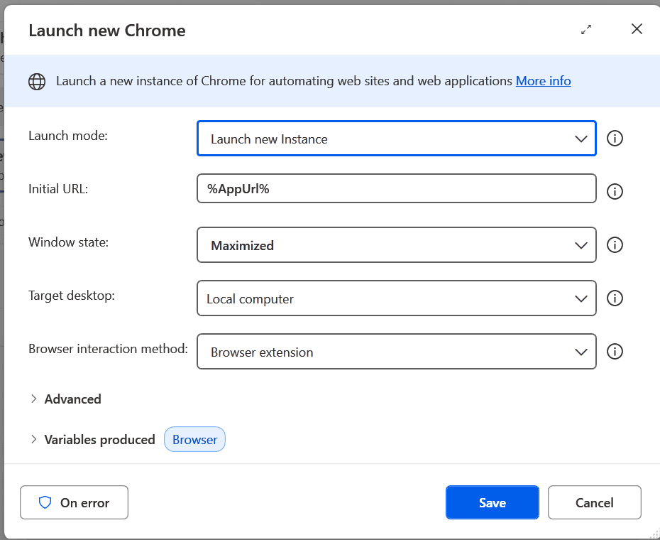 Open a new browser