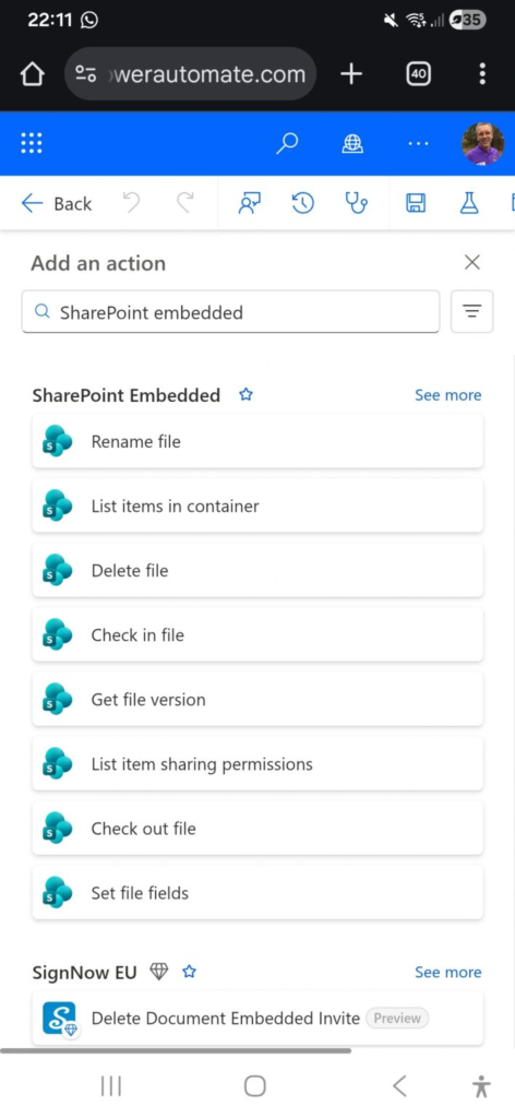 image 106 SharePoint Embedded connector in Power Platform