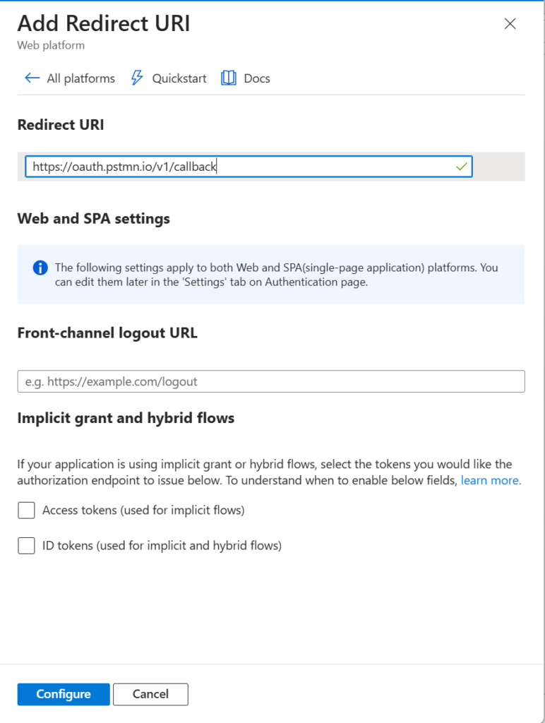 image 111 Add Redirect URI