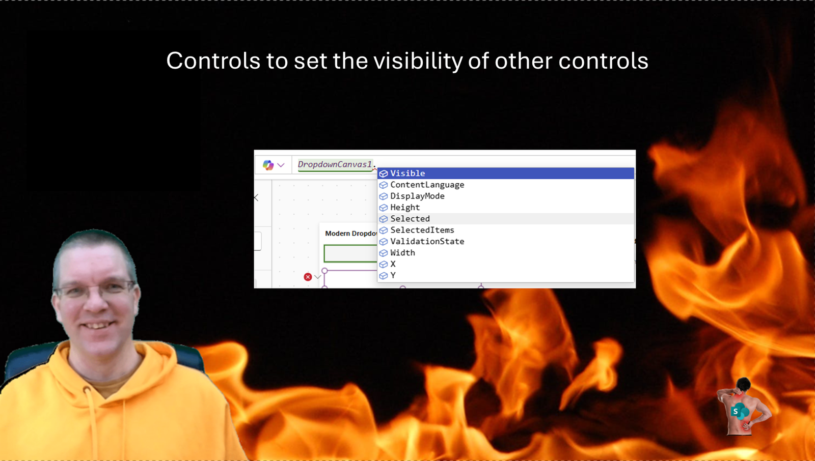 image 148 Controls to set the visibility of other controls