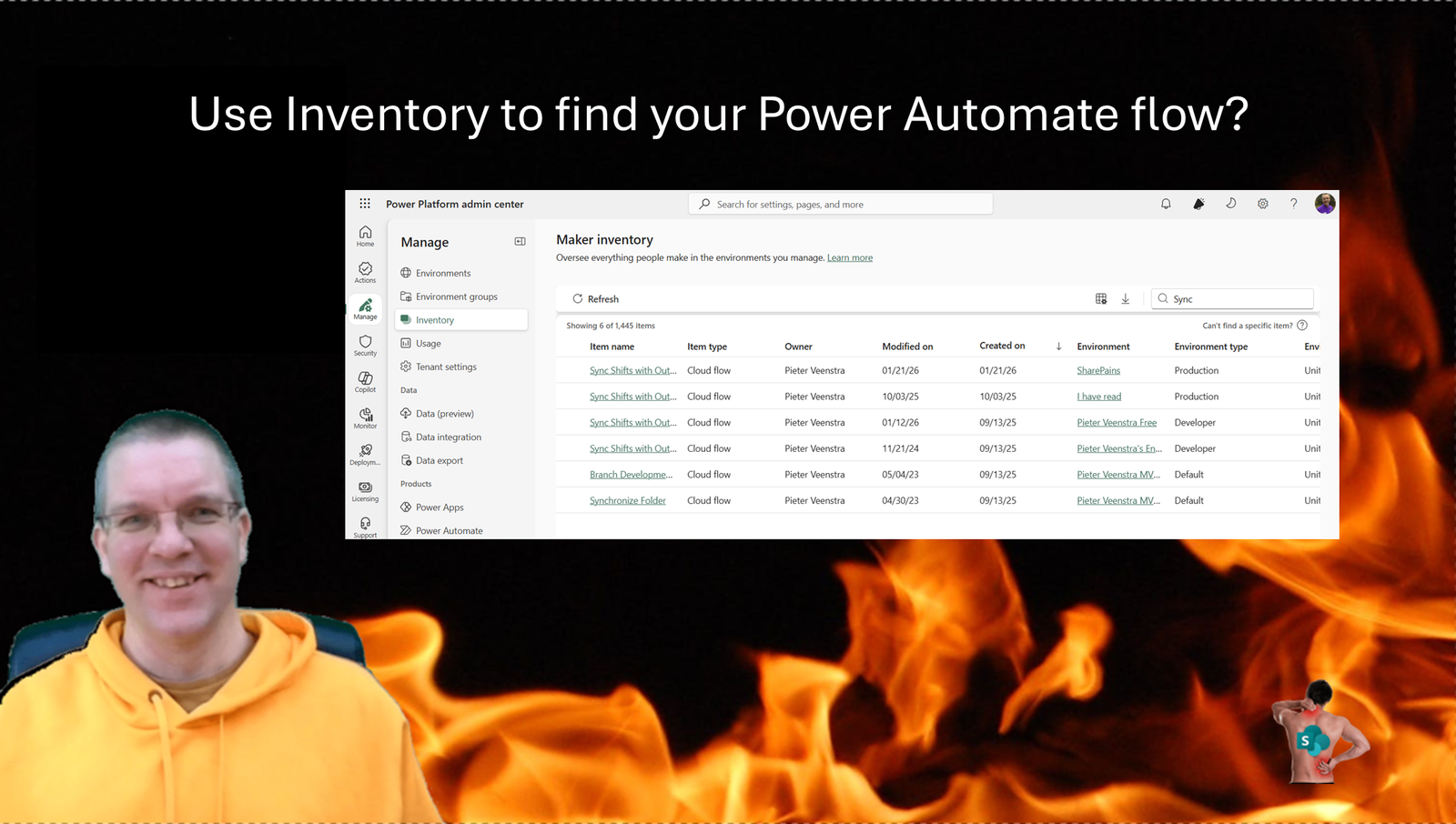 image 5 Use Inventory to find your Power Automate Flows