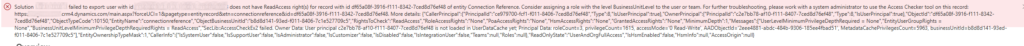 image 2 Solution "XYZ" failed to export